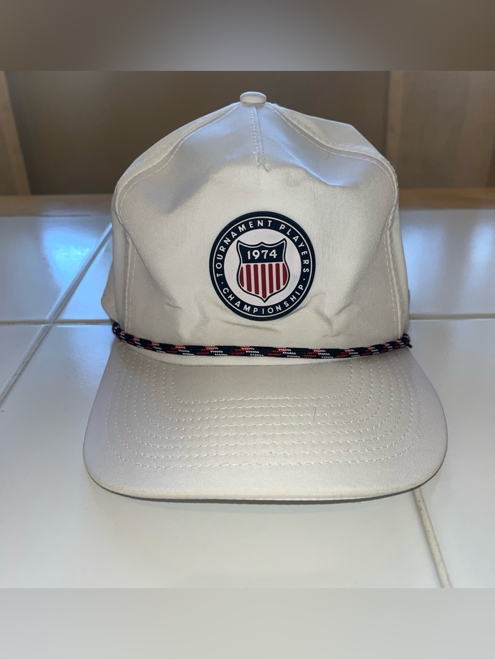 The Players Championship 50th Anniversary White Golf Hat Imperial Snapback Rope